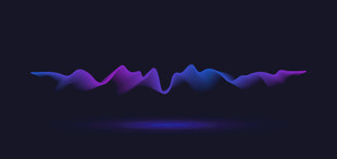 炫彩动感波形背景矢量图