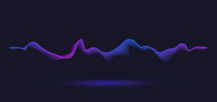 炫彩渐变波形矢量图案