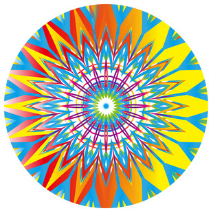 绚丽多彩圆形几何图案