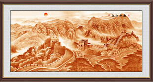 金色长城国画