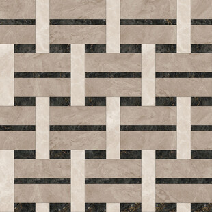 几何条纹拼接瓷砖图案