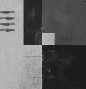 抽象黑白几何艺术画面