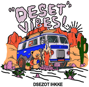 沙漠中的复古露营车