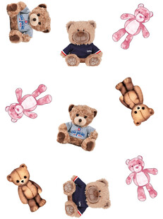 可爱多样的毛绒小熊玩具