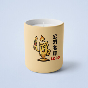 卡通蜡烛杯子样机展示