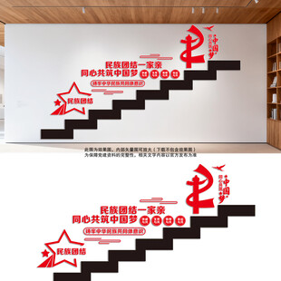 民族团结楼梯文化墙