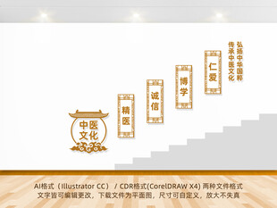 中医楼梯文化墙