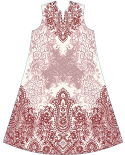 中东袍子 腰果定位花  