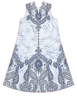 中东袍子 腰果定位花