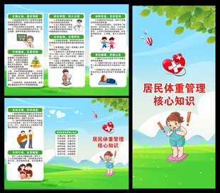 居民体重管理核心知识三折页