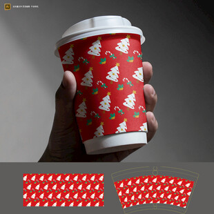 圣诞主题纸杯设计展示