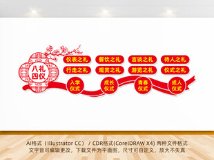 八礼四仪文化墙