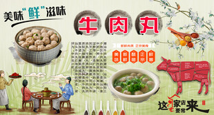 牛肉丸背景墙