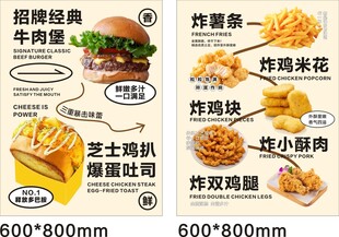 经典汉堡炸鸡套餐展示