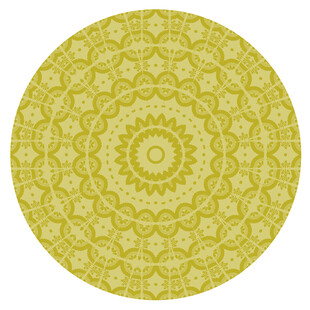 黄色圆形花纹图案
