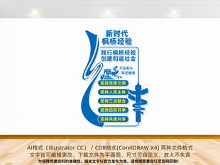 竖版新时代枫桥经验文化墙