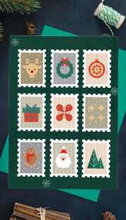 圣诞节邮票贴纸