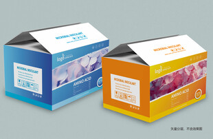 肥料多彩包装盒包装箱子展示