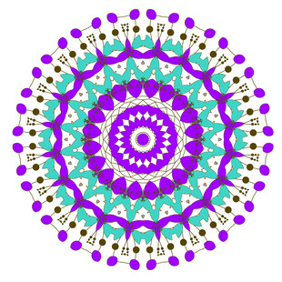 多彩曼陀罗图案装饰元素