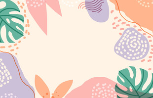 多彩植物图案背景