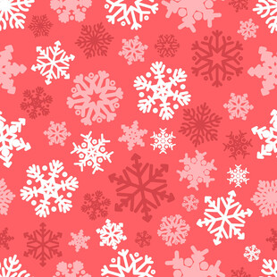 红色雪花图案背景