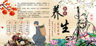 滋补养生背景墙