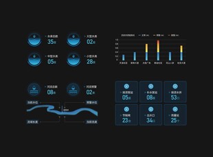大屏数据图标组件图片