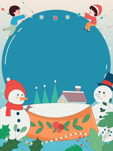 孩子庆祝圣诞节玻璃球雪人彩灯