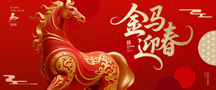 2026年 马年背景 