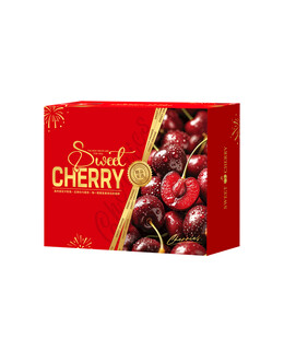 红色车厘子包装盒平面设计文件