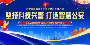 科技兴警标语展板