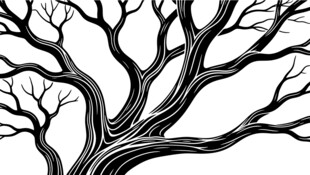 矢量树枝树干图