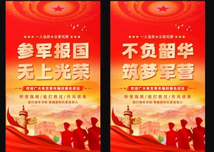 参军报国无上光荣海报