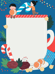 孩子庆祝圣诞节礼物拐杖糖饼干