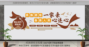 民族团结一家亲文化墙