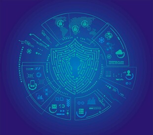 科技感网络安全密码主题图案