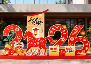 2026元旦马年美陈打卡