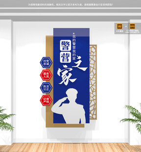 警营之家竖版文化墙
