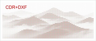 水墨风格山峦背景图冲孔铝单板