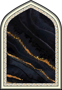 黑金大理石拱形装饰图案