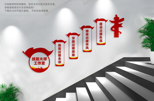 技能大师楼梯文化墙