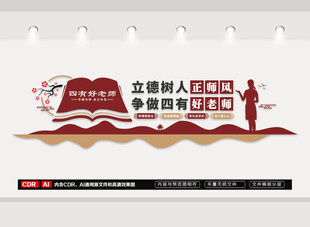 四有好老师文化墙
