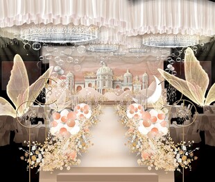 香槟色梦幻西式浪漫的婚