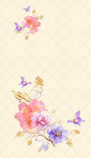 花卉图案 浪漫梦幻风