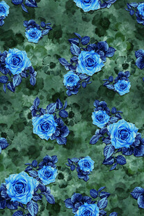 蓝色花卉图案纹理