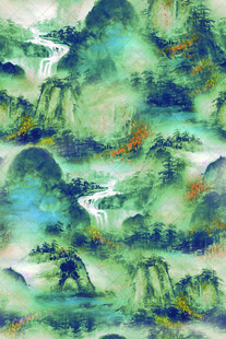 水墨山水间的灵动景致