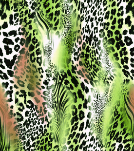 绿色豹纹斑马纹混合图案