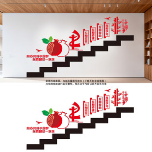 民族团结楼梯文化墙