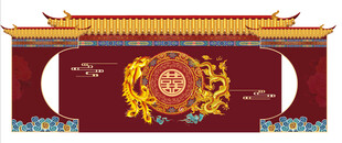 中式古典华丽门楼装饰