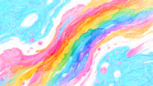 梦幻彩虹水彩艺术图案